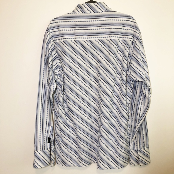 Lift-Diagonal Stripe Long Sleeve Button Up Shirt - Picture 3 of 7